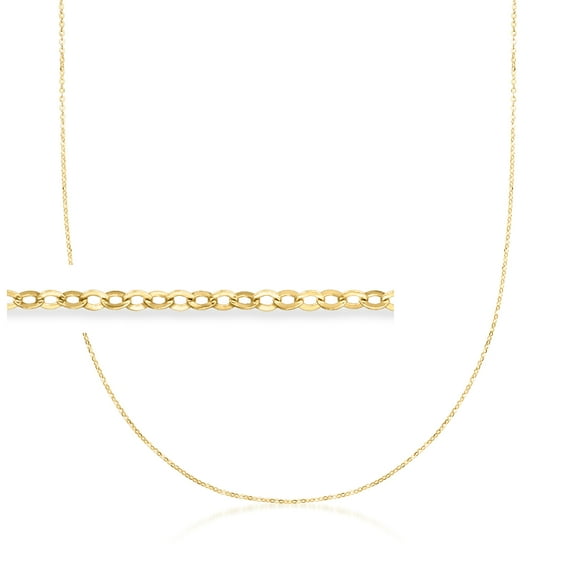 Pure Collection by Ross-Simons Italian 1mm 14kt Yellow Gold Cable-Chain Necklace, Women's, Adult