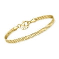 thumbnail image 1 of Pure Collection by Ross-Simons Italian 3.7mm 18kt Gold Vermeil Bismark-Link Bracelet, Women's, Adult, 1 of 6