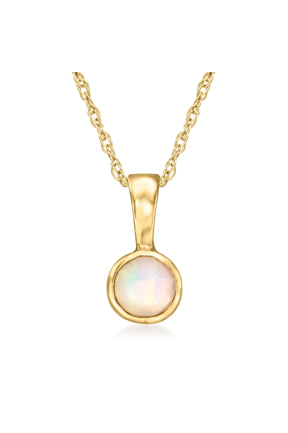 Pure Collection by Ross-Simons Opal Pendant Necklace in 14kt Yellow Gold, Women's, Adult