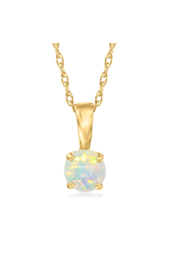 Pure Collection by Ross-Simons Opal Pendant Necklace in 14kt Yellow Gold, Women's, Adult