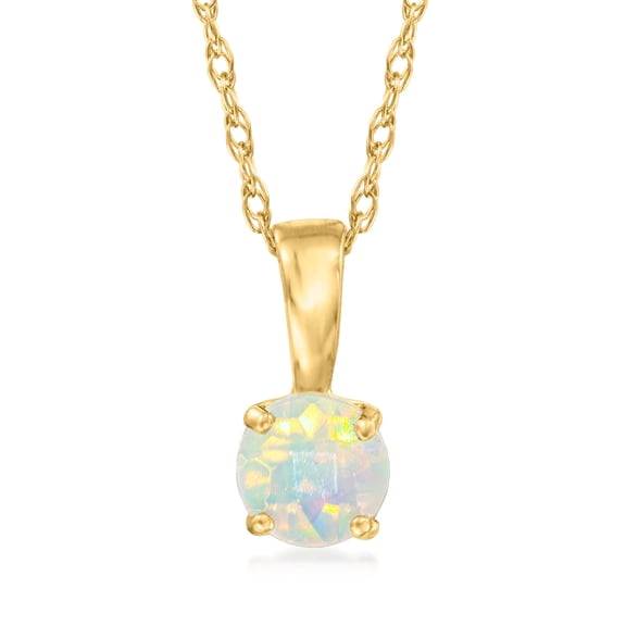Pure Collection by Ross-Simons Opal Pendant Necklace in 14kt Yellow Gold, Women's, Adult