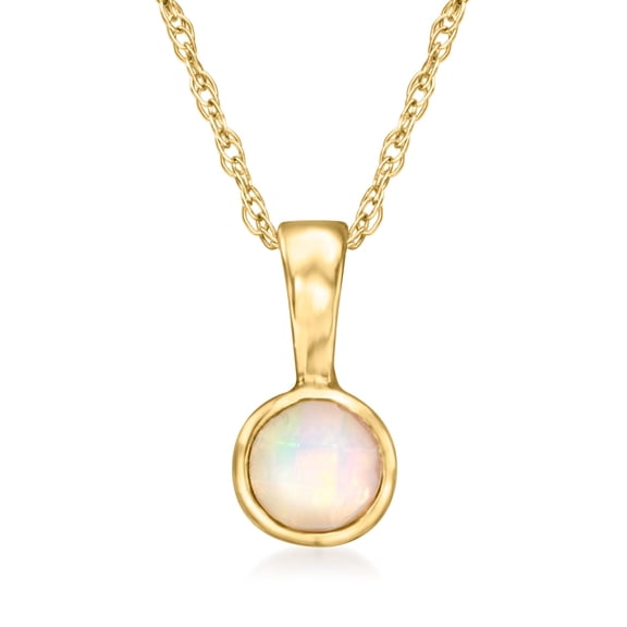 Pure Collection by Ross-Simons Opal Pendant Necklace in 14kt Yellow Gold, Women's, Adult