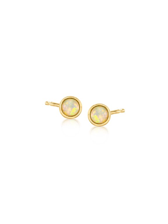 Pure Collection by Ross-Simons Opal Stud Earrings in 14kt Yellow Gold, Women's, Adult