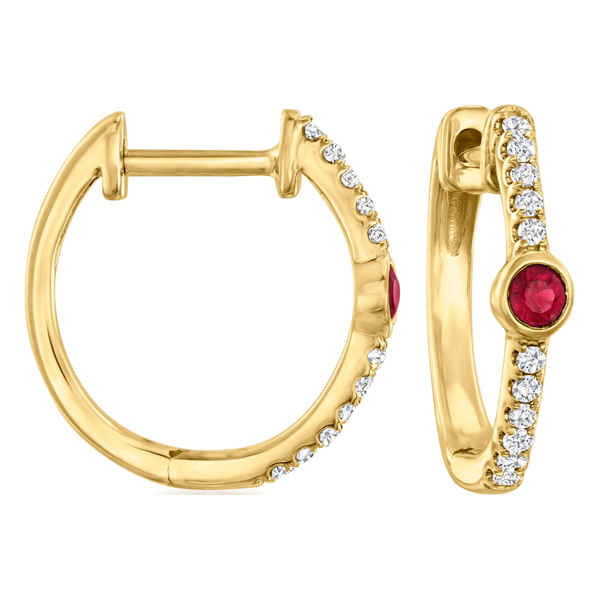 Ross simons diamond huggie earrings deals