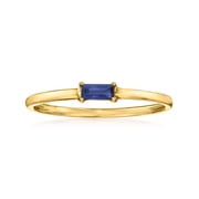 Pure Collection by Ross-Simons Sapphire-Accented Ring in 14kt Yellow Gold, Women's, Adult