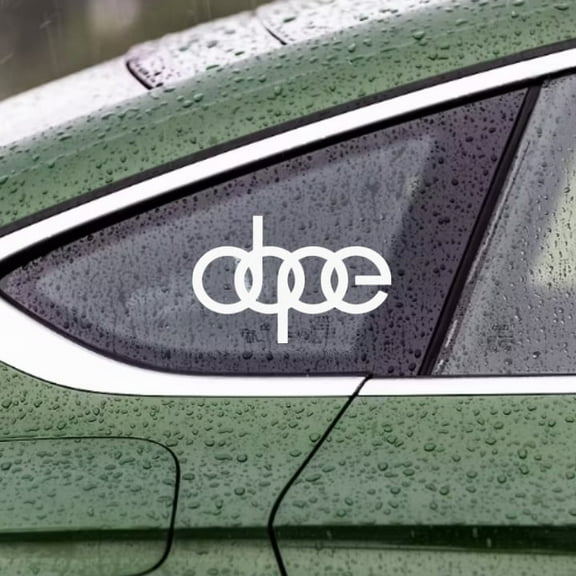 RS Quattro Parody Dope Vinyl Decal Sticker Bumper Window Laptop 7" White