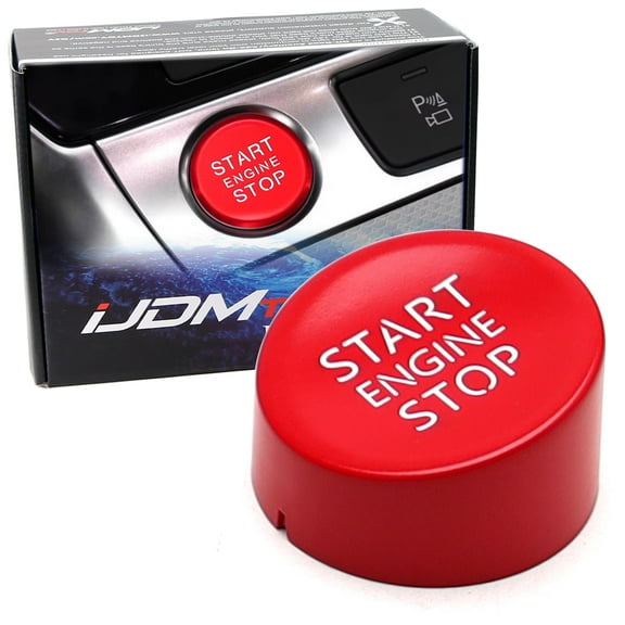 RS Racing Sports Style Red Engine Push Start Button Replacement Cover Cap, For Audi 2015-2020 A3 S3 RS3