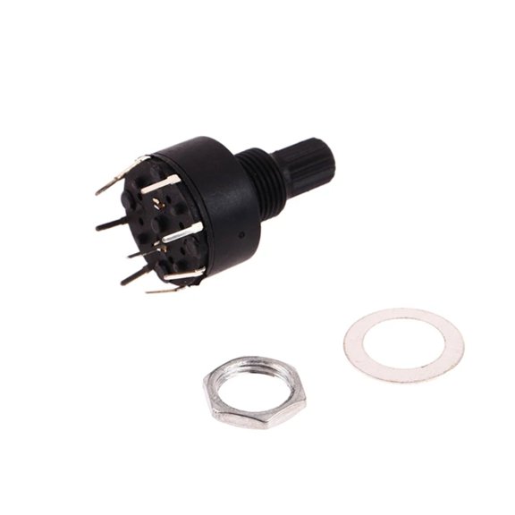 RS16 Band Switches Replacement Plastic 16MM Rotary Band Switches Handle Length 15MM Axis Band Switches Easy to Install
