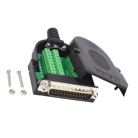 RS232 DB25 Solderless Adapter Flexible Wire Protections Sleeve RS232 Joint Industrial Instrument Compatible