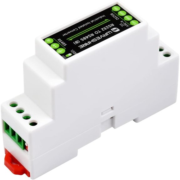 RS232 to RS485 Converter Adapter (B), Rail-Mount Active Digital Isolator Serial Converter,Serial Port Conversion for Industrial, Agricultural, IoT,600W Lightningproof & Anti-Surge
