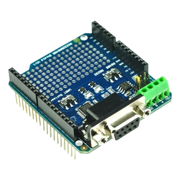 RS232 RS485 Shield Communication Module with Switchable Serial Port Interfaces Using DB9 Connectors for Various Devices