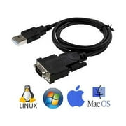 RS232 Serial Port DB 9-Pin To USB Adapter Dongle Cable