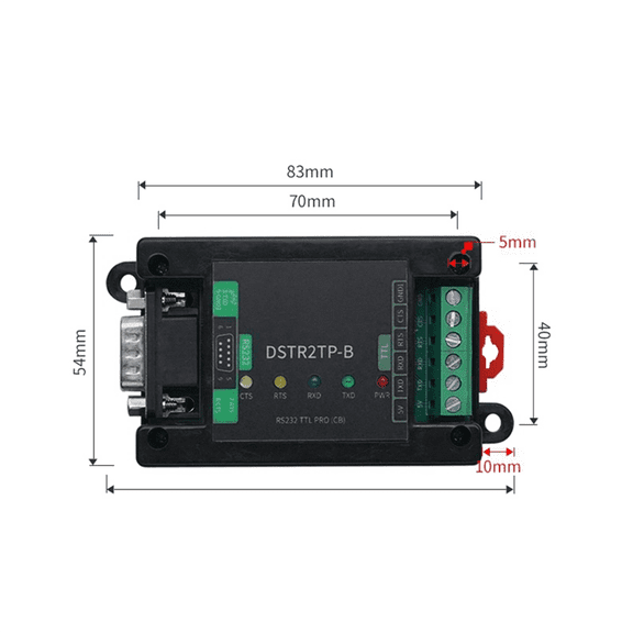 RS232 TTL PRO (CB) Industrial Isolation Serial Port Module TTL RS232 Data Converter DB9 Male Converter Module