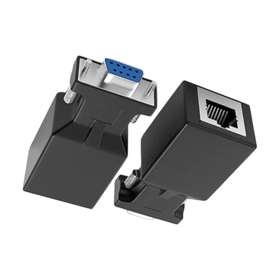 RS232 to RJ45 Ethernet Adapter RJ45 Converters Compatible for Standard 9Pin Devices up to 65Feet Transmission