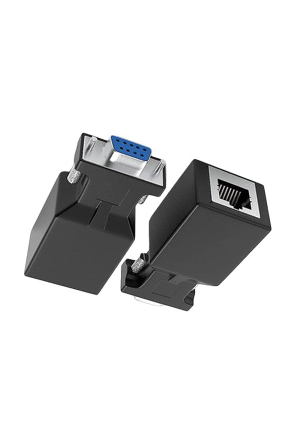 RS232 to RJ45 Ethernet Adapter RJ45 Converters Compatible for Standard 9Pin Devices up to 65Feet Transmission