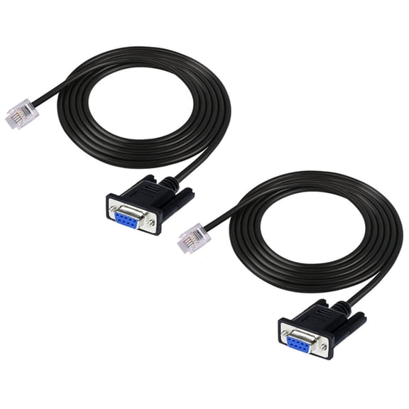 RS232DB9 to RJ11 Cable DB9Pin Female RJ11 6P4C LAN Control Cable Stable Signal Transmission IT Equipment Connectivities