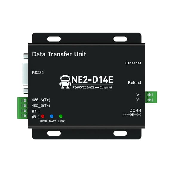 RS485/232/422 to Ethernet Serial Server POE Modbus Gateway Storage NE2-D14E TCP UDP MQTT HTTP DC 8-28V 2 Way Socket Link