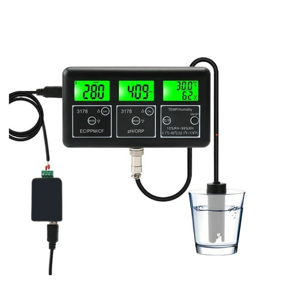 RS485 Communication Multi-Function Water Quality Tester Monitor PH ORP TDS EC CF mp Humidity Meter ,Pocket Size Sensor