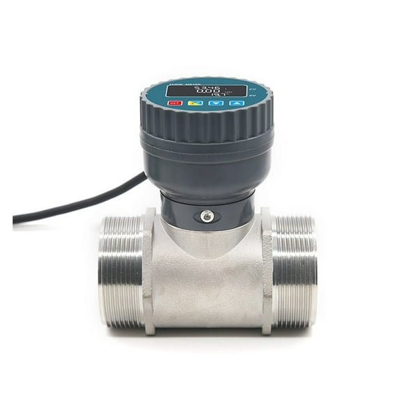 RS485 Electronic Digital Display Flowmeter, Stainless Steel Smart LCD Electronic Flow Meter, Water Flow Sensor ,Simple To Operate