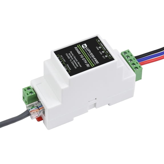 RS485 to Ethernet Converter Industrial Serial Device Server TCP/IP to Serial Module Support Modbus Gateway, MQTT/JSON to Modbus, and TCP Server/TCP Client/UDP Mode/UDP Multicast