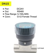 RS485 Stainless Steel Digital Display Flow Meter High Precision Liquid Water Flowmeter Electronic Flow Sensor For Farm Garden ,Energy-Saving