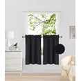 thumbnail image 1 of RS5 2-Piece Black Microfiber Blackout Window Curtain, Two (2) Rod Pocket Panels 30"X 36" Each, 1 of 1
