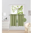thumbnail image 1 of RS5 2-Piece Lime Green Microfiber Blackout Window Curtain, Two (2) Rod Pocket Panels 30"X 36" Each, 1 of 1
