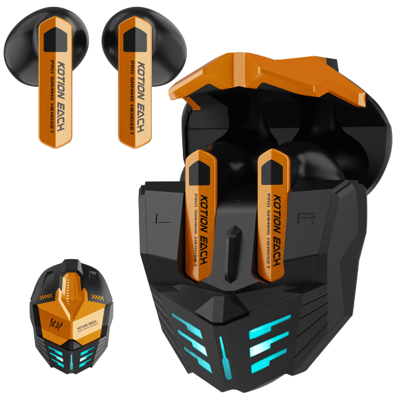 RS7 Mecha-Style Bluetooth Wireless Earbuds: Supports Bluetooth 6.0, rich bass, IPX6 water resistance, 60-hour battery life, in-ear design, ideal for sports and fitness, compatible with Android and iO