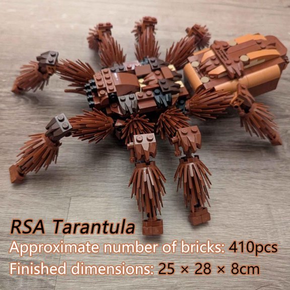 RSA Tarantula MOC Building Block Spider Model Assembly Kit 410 Pieces Children's Educational Toy Gift Display Piece