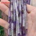 thumbnail image 1 of RSAMD 16" Multi-color Gemstone 4*13mm Tube Cylinder Loose Beads for Jewelry Making DIY-Amethyst-1 String (Random), 1 of 4