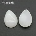 thumbnail image 1 of RSAMD 18x25mm Water Drop Cabochon Beads Crystal Stone CAB Flatback for Jewelry Chakra-White Jade-5PCS (Random Pick), 1 of 9