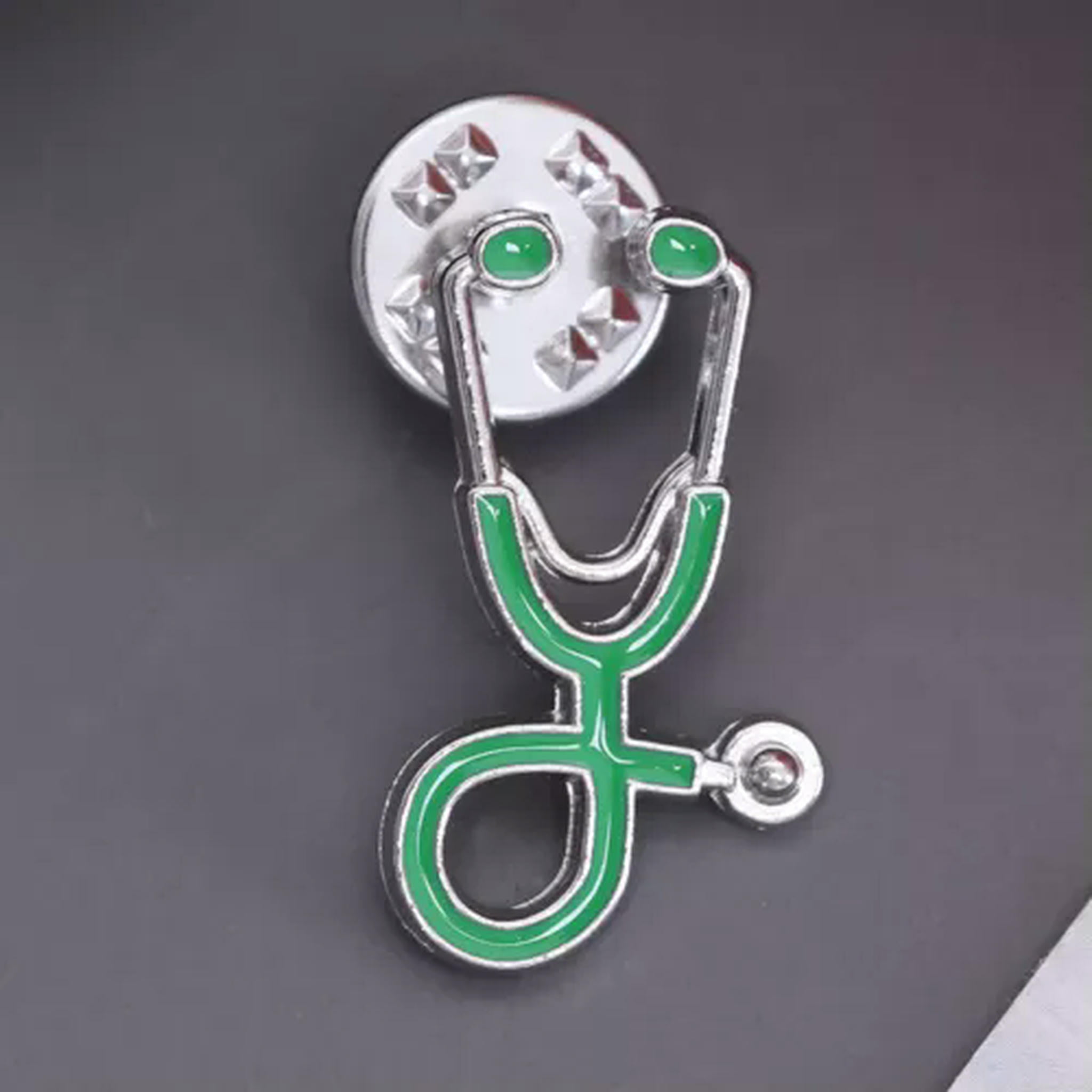 RSAMD 1Pcs Stethoscope Brooch Pin Doctor Nurse Collar Lapel Button ...