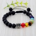 thumbnail image 1 of RSAMD 2023 New Cross Beaded Rosary Adjustable Black Lava Bead Men Fashion Bracelets-K011-2, 1 of 3