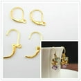 thumbnail image 1 of RSAMD 20PCS nice Lot Leverback Earring Findings Gold Round Hoop Ear Wire For Bead-20, 1 of 5