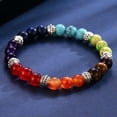 thumbnail image 1 of RSAMD 7 Chakra Lava Rock Bead Bracelet Volcanic Stone Essential Oil Diffuser Bangle-10#, 1 of 6