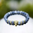 thumbnail image 1 of RSAMD Blue Nepal Stone 8mm Natural Gemstone Bracelet Unisex Women Men Beaded Bracelet-128, 1 of 3