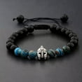 thumbnail image 1 of RSAMD 8MM Owl Buddha Beaded Natural Lava Stone Gold Silver Charm Fashion Men Bracelets-176-11, 1 of 9