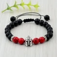 thumbnail image 1 of RSAMD 8MM Owl Buddha Beaded Natural Lava Stone Gold Silver Charm Fashion Men Bracelets-176-16, 1 of 3