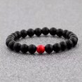 thumbnail image 1 of RSAMD 8MM Owl Buddha Beaded Natural Lava Stone Gold Silver Charm Fashion Men Bracelets-529-2-A, 1 of 3