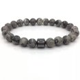 thumbnail image 1 of RSAMD 8MM Owl Buddha Beaded Natural Lava Stone Gold Silver Charm Fashion Men Bracelets-693-1, 1 of 9