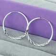 thumbnail image 1 of RSAMD 925 Sterling Silver 5cm Circle Hoop Earrings For Women Wedding Engagement, 1 of 3