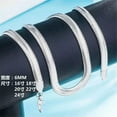 thumbnail image 1 of RSAMD 925 sterling silver fine 6MM Soft Flat Snake Bone Chain Necklace for men woman-18, 1 of 9