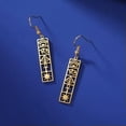 thumbnail image 1 of RSAMD Ancient Egyptian Cartouche Hieroglyph Symbols Earrings Eye of Horus Ankh Cross-A gold color, 1 of 9
