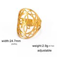thumbnail image 1 of RSAMD Chakra Mandala Flower Rings for Women Adjustable Stainless Steel Rings Jewelry-Gold, 1 of 7