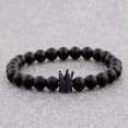 thumbnail image 1 of RSAMD Charm Natural Lava Stone Gemstone Beads Buddha Head Lion's Head Men's Bracelets-249-1, 1 of 3