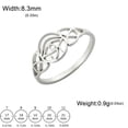 thumbnail image 1 of RSAMD Egypt Eye Of Ra Ankh Irish Knot Ring Stainless Steel Wedjat Eye Amulet Jewelry-10-silver, 1 of 7