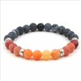 thumbnail image 1 of RSAMD Fashion 8mm Natural Lava Stone Tiger Eye Beaded Men's Bracelets Jewellery Gift-267-1-2, 1 of 9