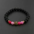 thumbnail image 1 of RSAMD Fashion Men's Women' s Natural Lava Stone Owl 8MM Beads Charm Bracelets Jewelry-505-21, 1 of 3