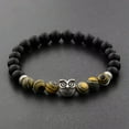 thumbnail image 1 of RSAMD Fashion Men's Women' s Natural Lava Stone Owl 8MM Beads Charm Bracelets Jewelry-505-32, 1 of 3