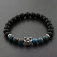 thumbnail image 1 of RSAMD Fashion Men's Women' s Natural Lava Stone Owl 8MM Beads Charm Bracelets Jewelry-505-33, 1 of 3